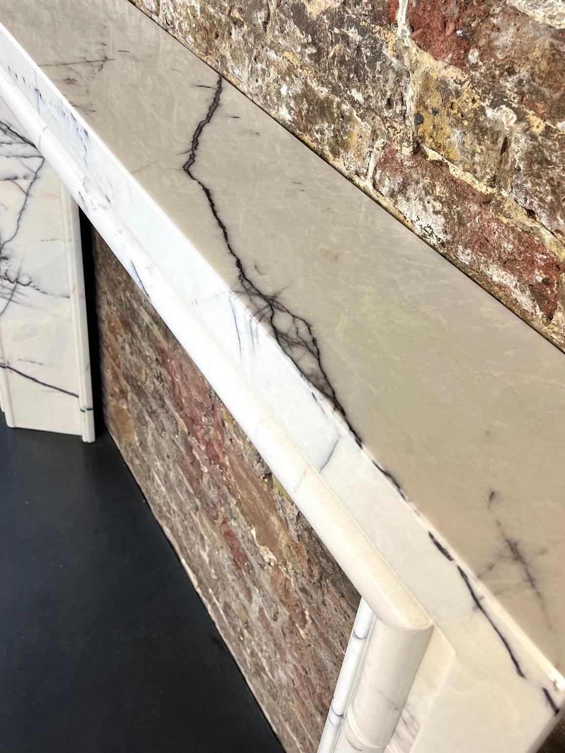 21st Century Breccia Marble Fireplace Surround 2