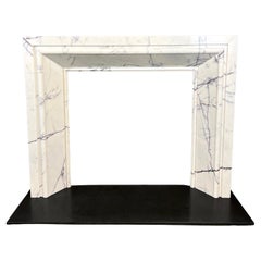 21st Century Breccia Marble Fireplace Surround