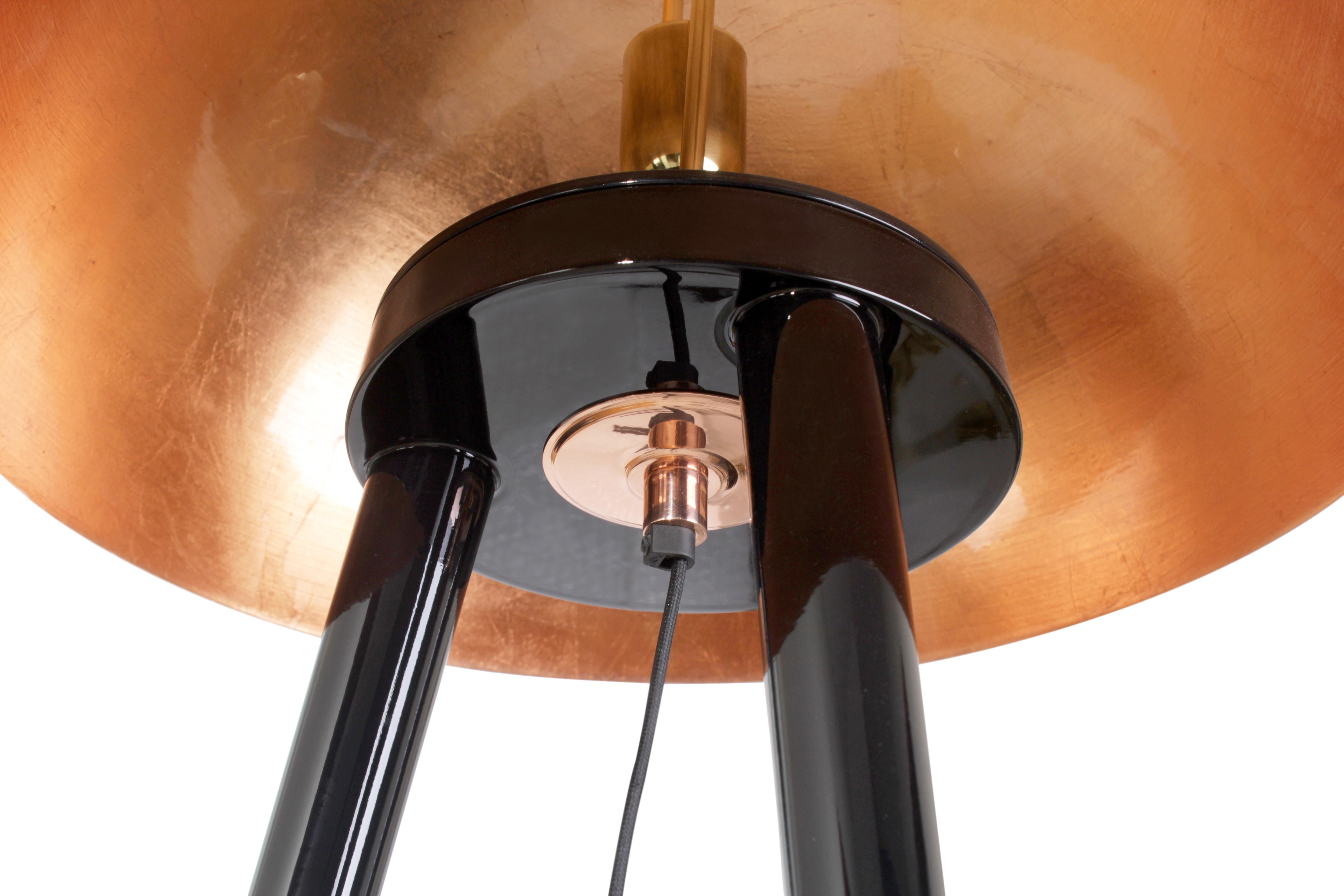 21st Century Brera Floor Lamp Brass Wood Fiberglass by Creativemary For Sale 1