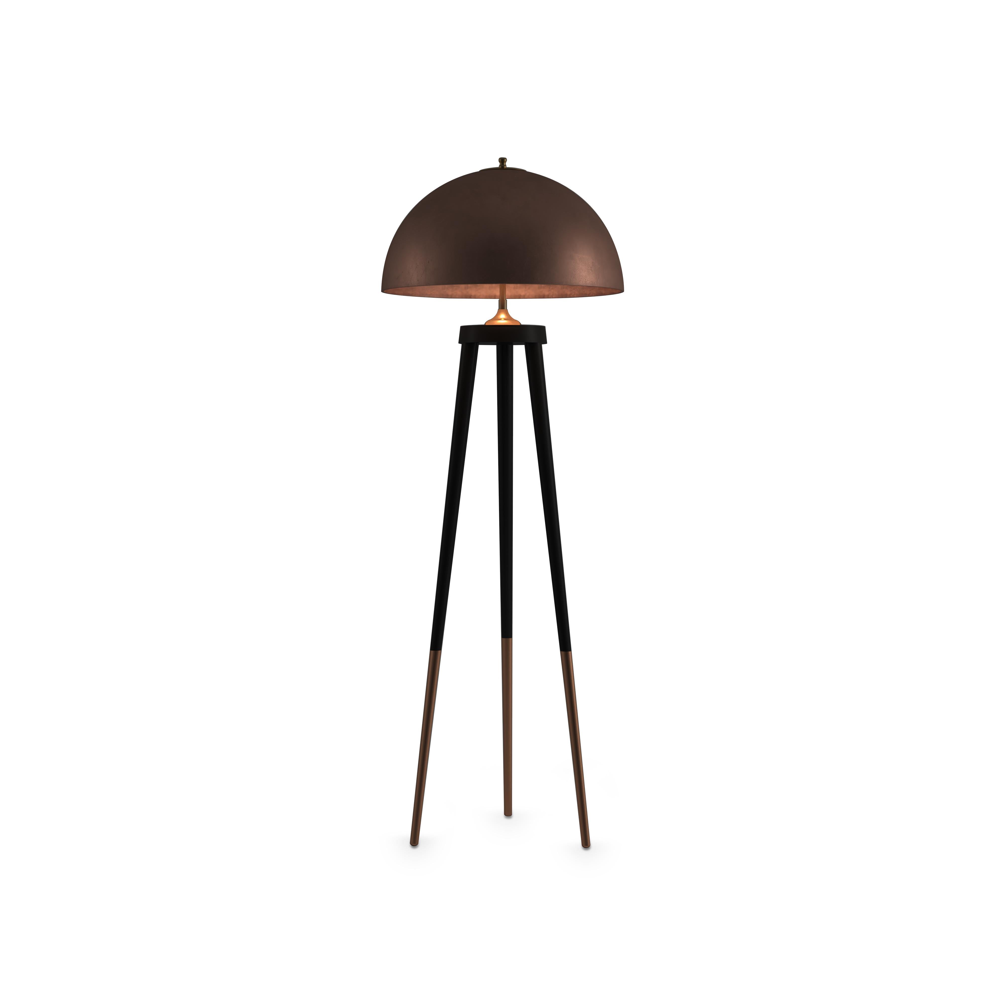 Lámpara de pie Brera Siglo XXI Latón Madera Made in Portugal by Creativemary en Nuevo estado para la venta en RIO TINTO, PT
