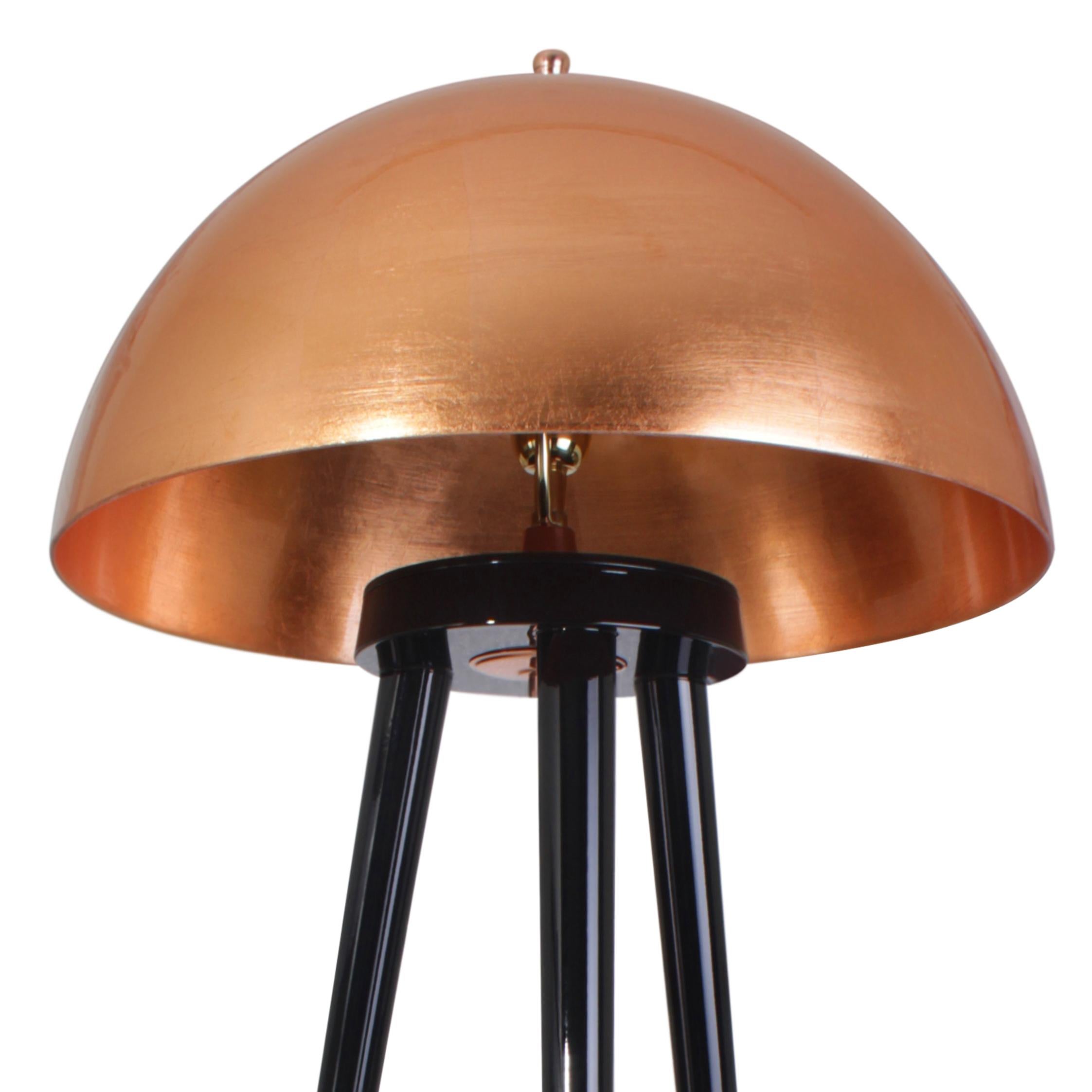 Lámpara de pie Brera Siglo XXI Latón Madera Made in Portugal by Creativemary en venta 3
