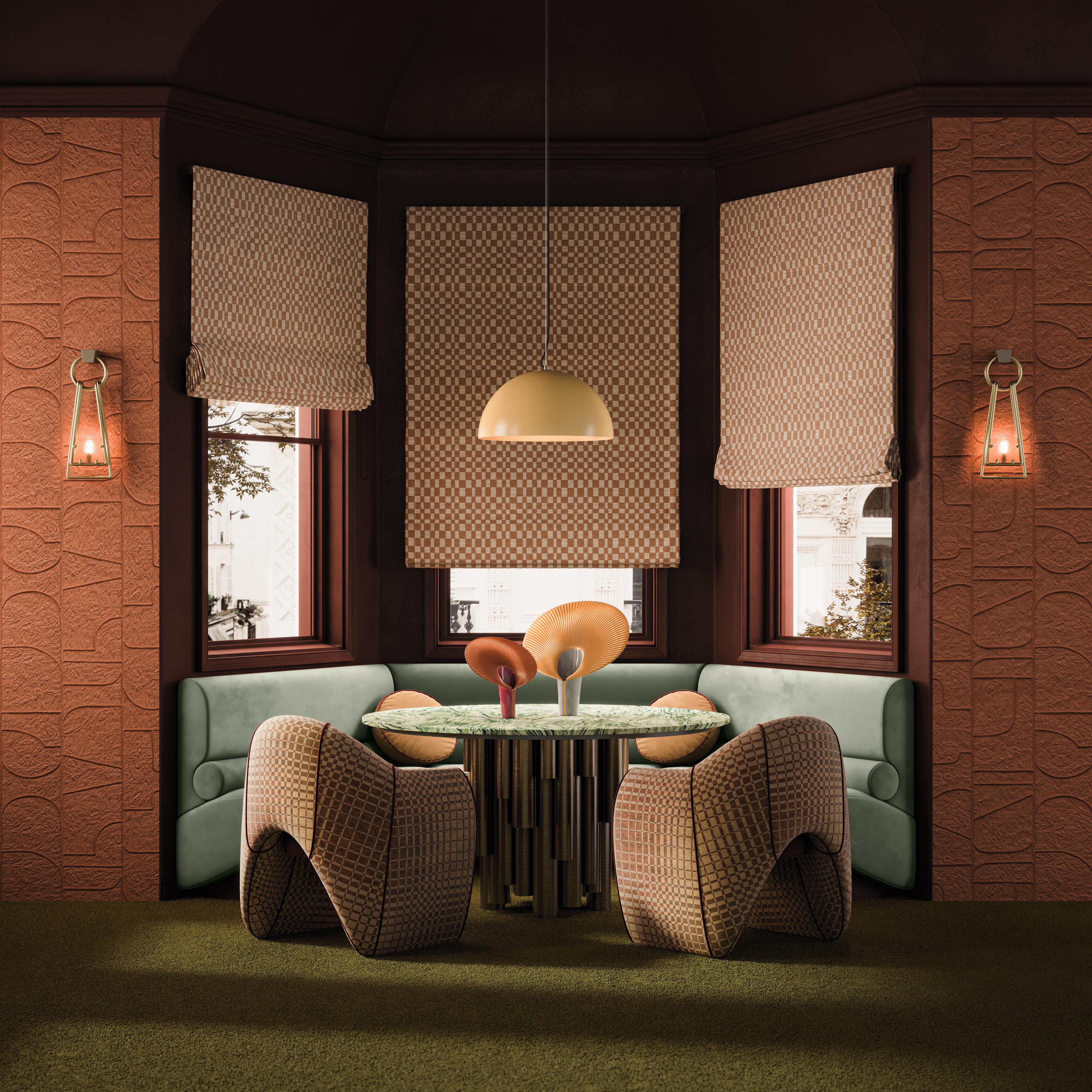21st Century Brera Suspension Lamp Brass Fiberglass by Creativemary For Sale 1