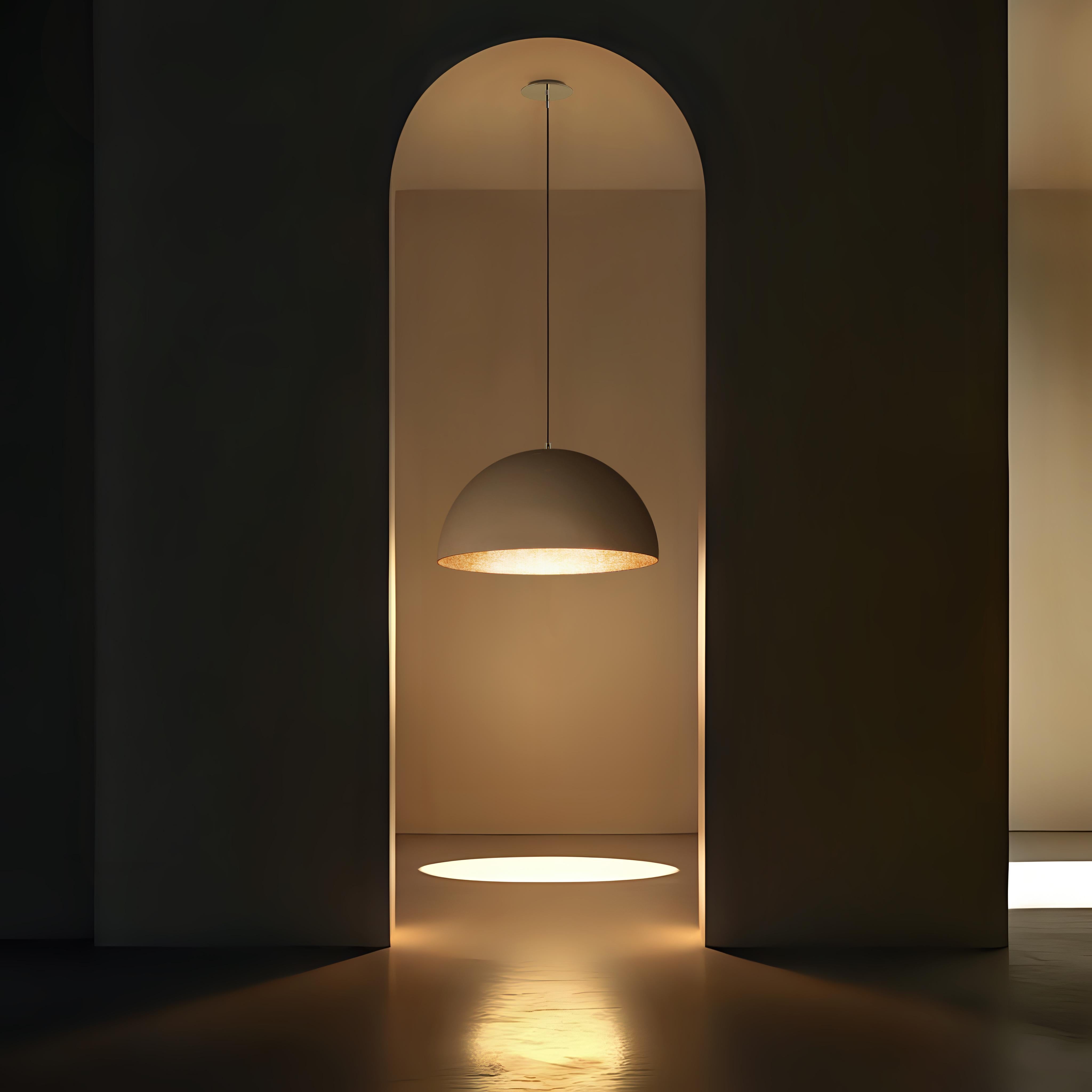 21st Century Brera Suspension Lamp Brass Fiberglass by Creativemary For Sale 2
