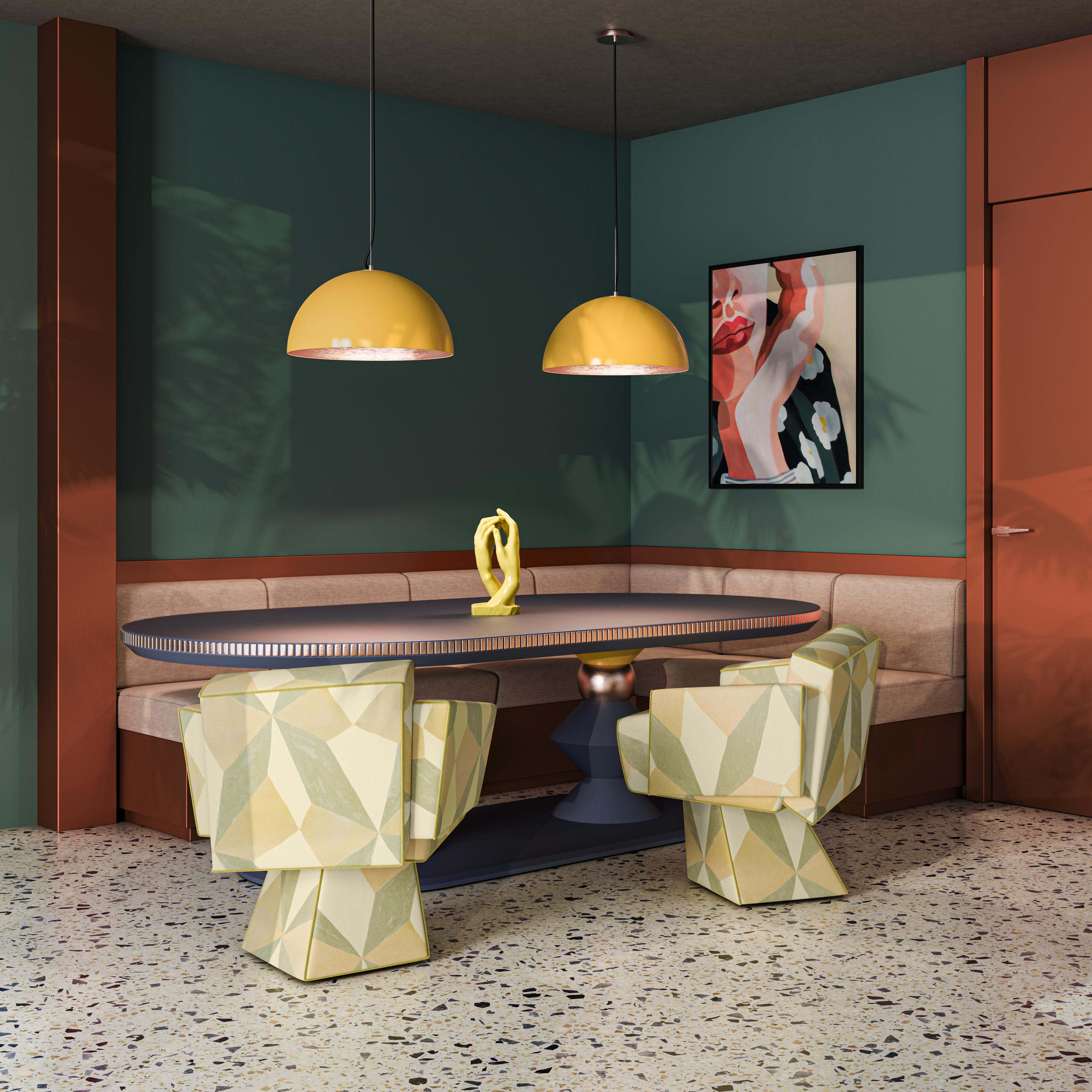 21st Century Brera Suspension Lamp Brass Fiberglass by Creativemary For Sale 3