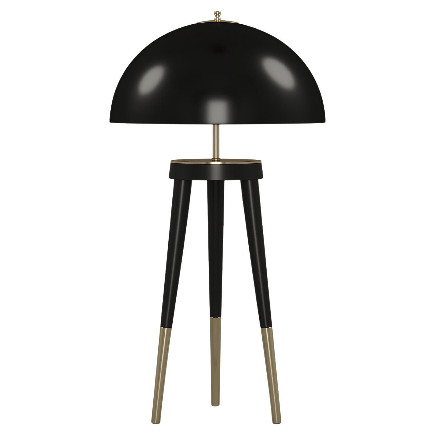 Siglo XXI Lámpara de mesa Brera Madera Fibra de vidrio by Creativemary en venta