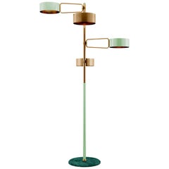 Brompton-Stehlampe aus Messing mit Estremoz-Marmor von Creativemary, 21. Jahrhundert