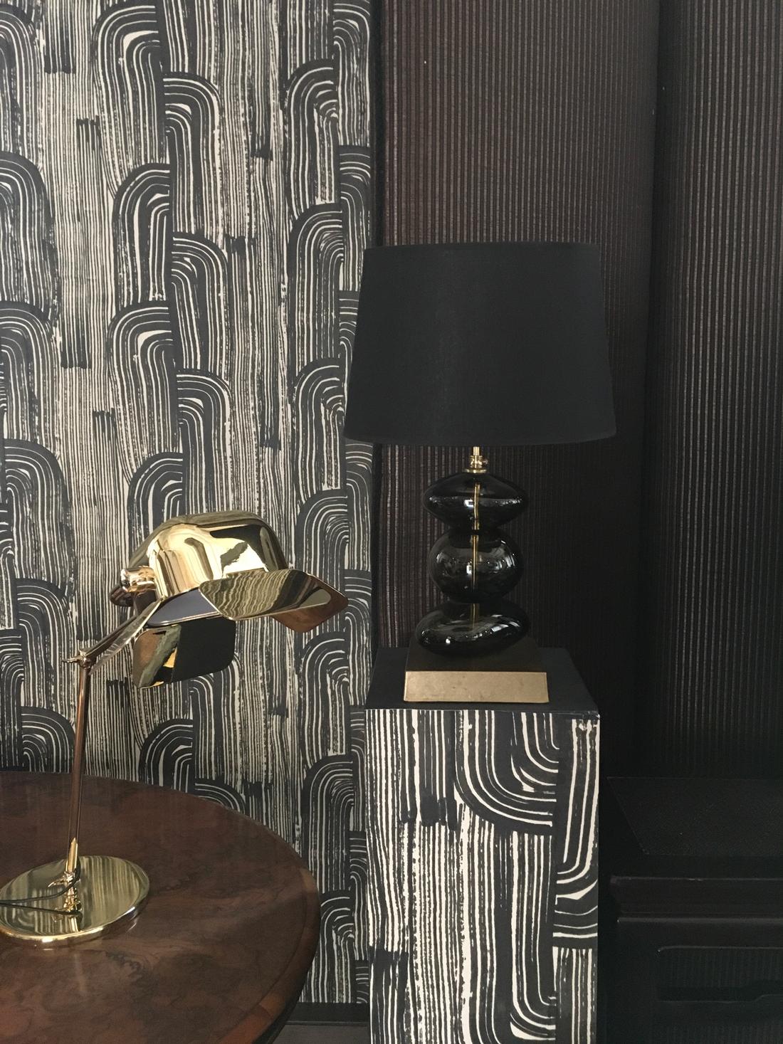 Lampe de table en verre soufflé couleur bronze en vente 2
