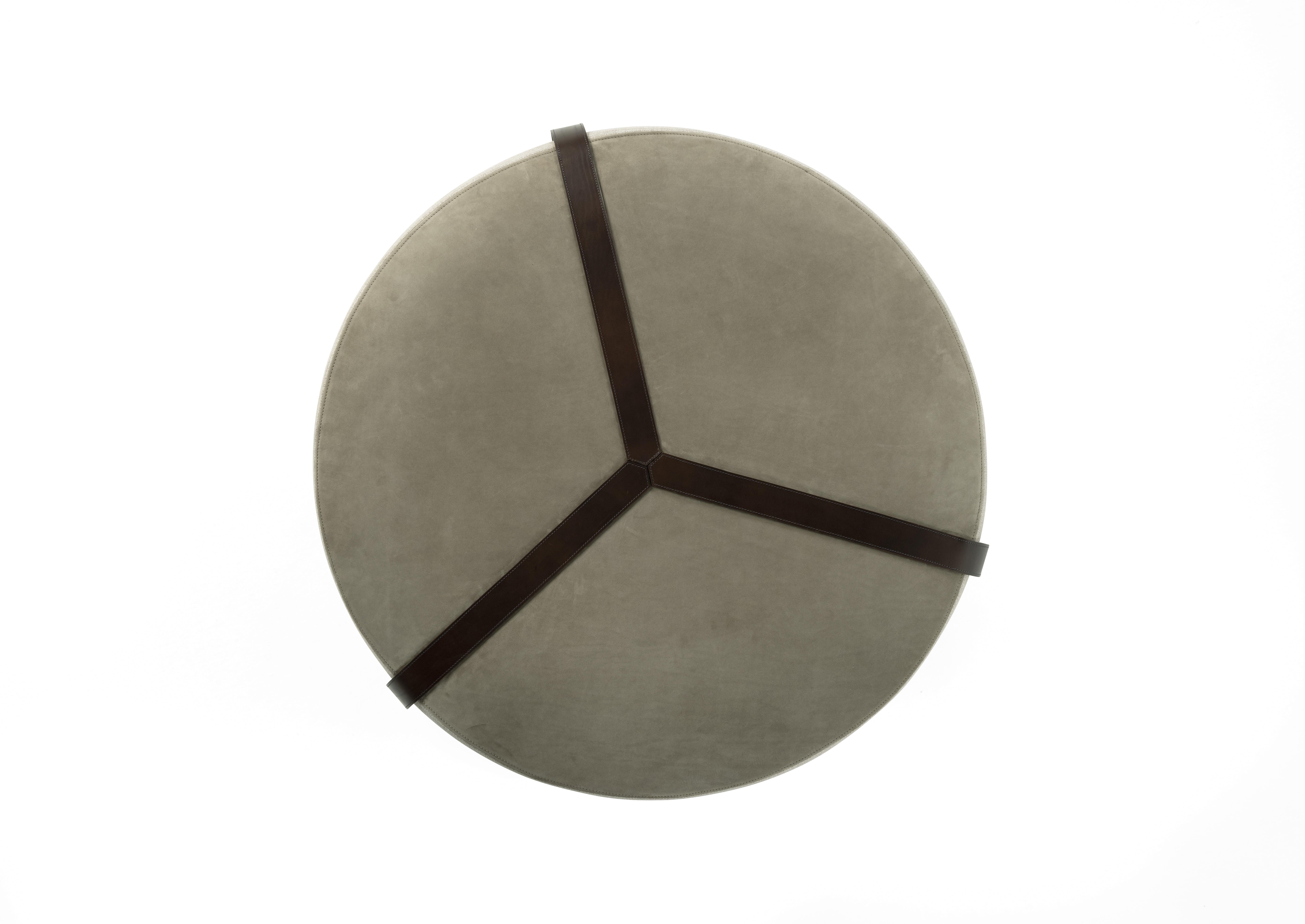 Modern 21st Century Brooklyn Pouf in Leather and Fabric by Gianfranco Ferré Home For Sale