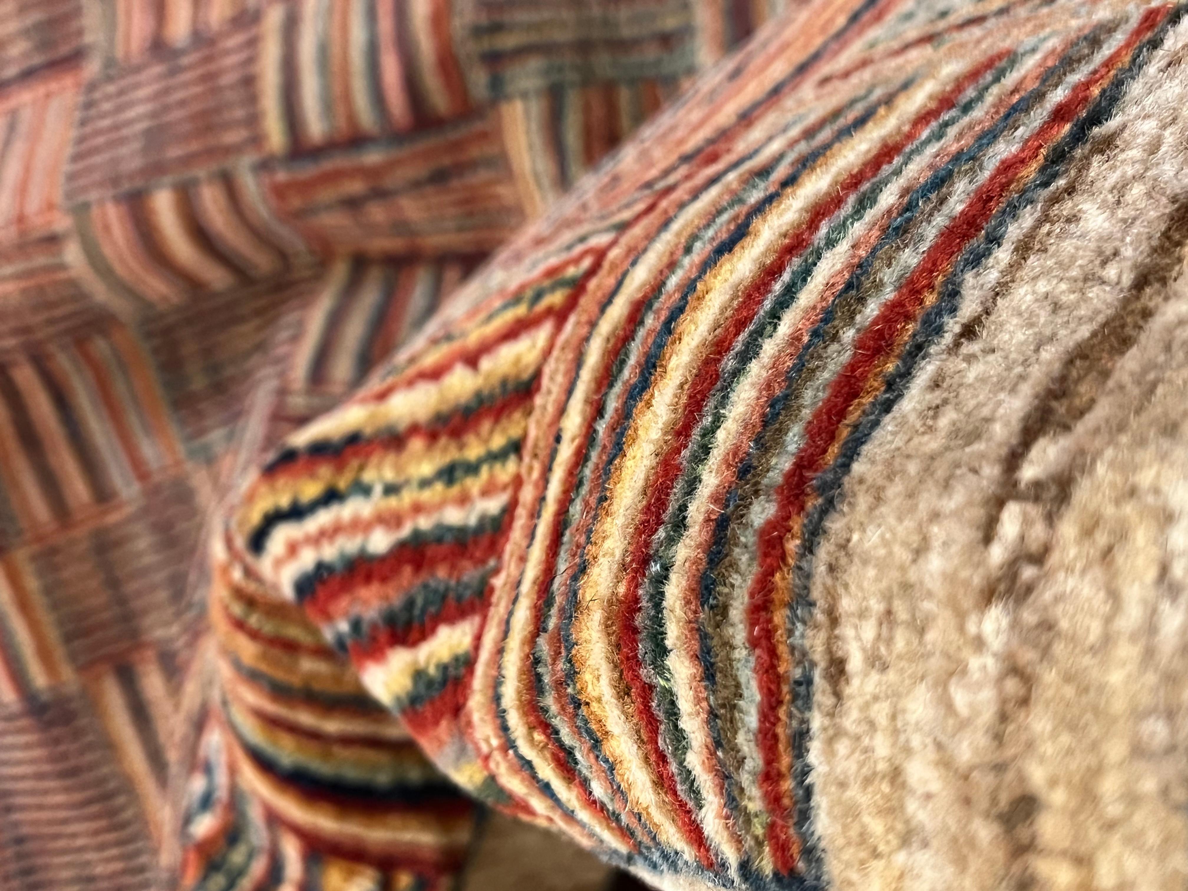 Brauner und erdfarbener geometrischer Chuk Palu-Teppich aus Afghanistan, 21. Jahrhundert im Angebot 4