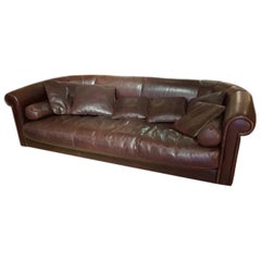 21st Century Brown Leather Alfred Model Sofa Baxter Production