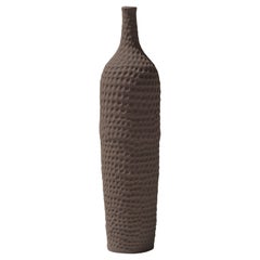 21st Century Brown Thin Neck Vase by Ceramica Gatti, designer A. Anastasio
