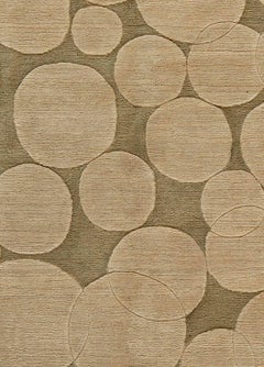 21st Century Bubble Design Rug in Light and Dark Brown by Alan Wanzenberg