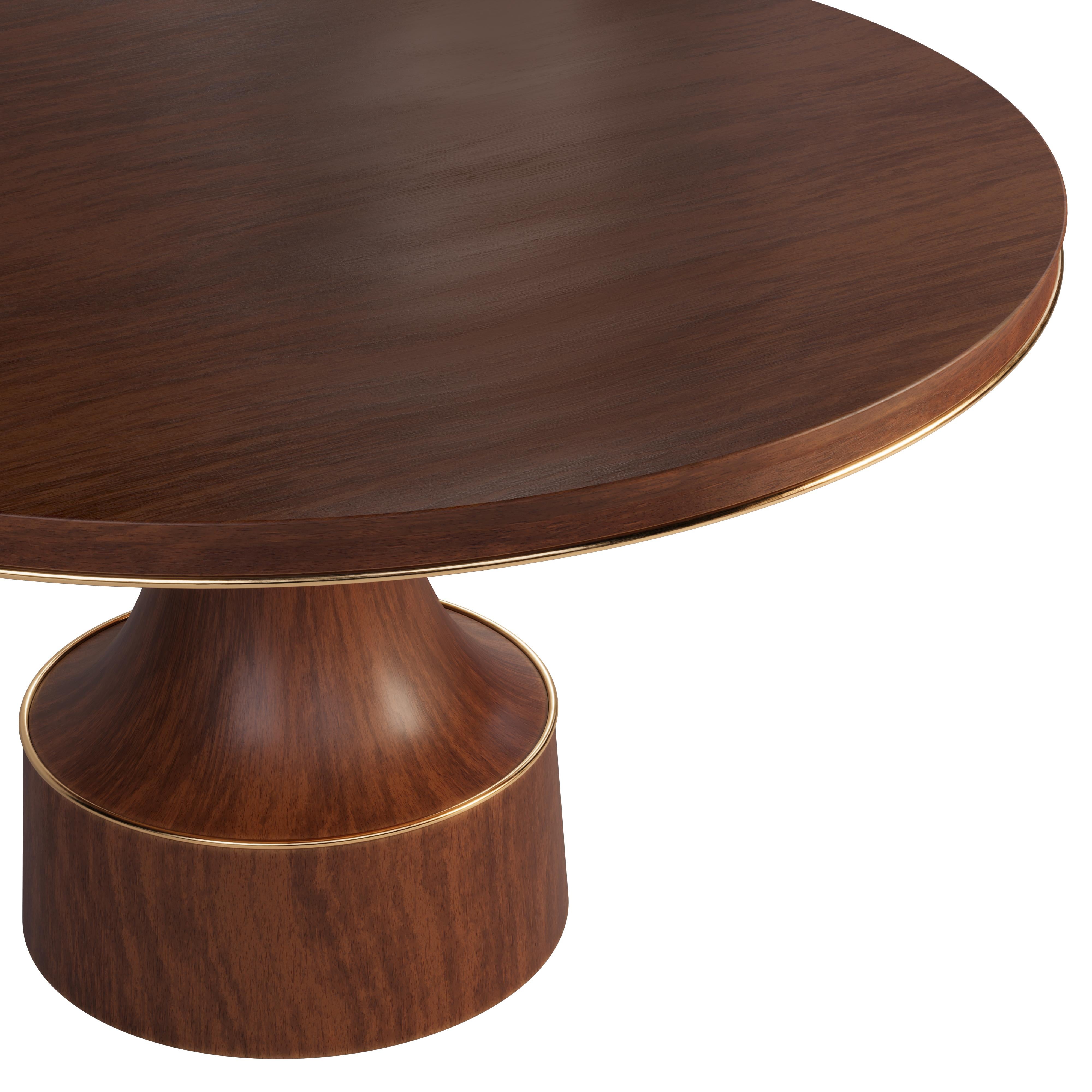 Portuguese 21st Century Buck Dining Table Walnut Wood For Sale