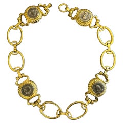 21e siècle Bijoux de fantaisie style Bulgari Collier en laiton et Monet italien