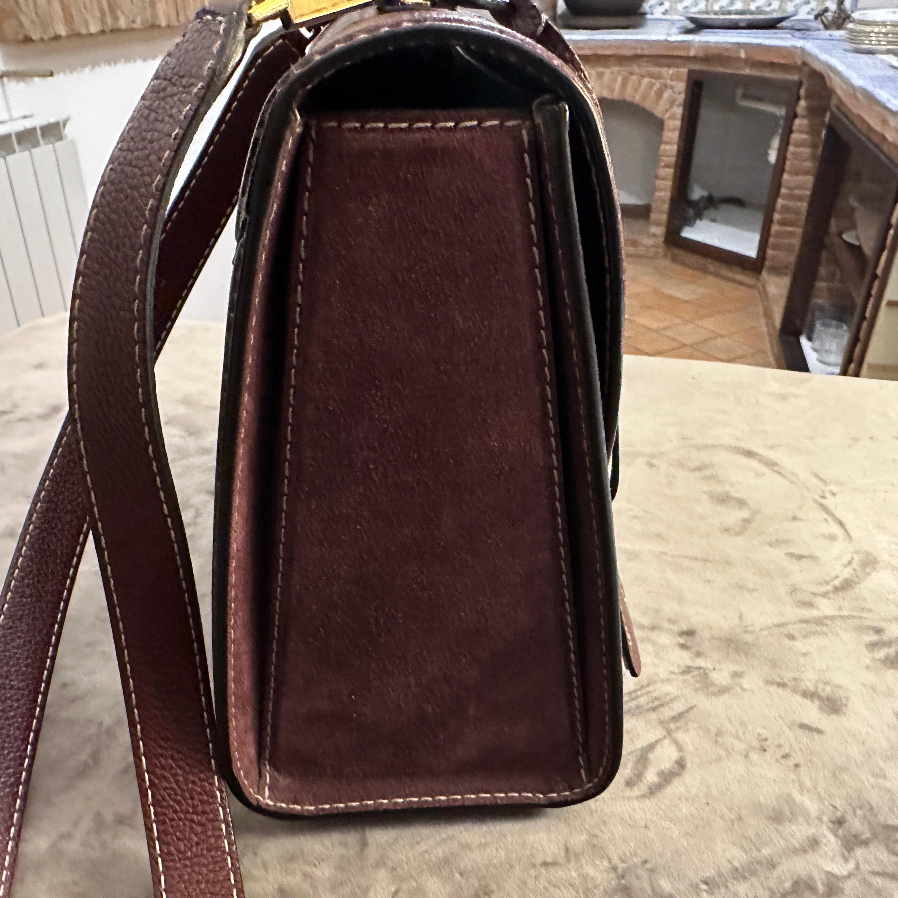 21st Century Burgundy Leather Bag by Ferragamo For Sale 8