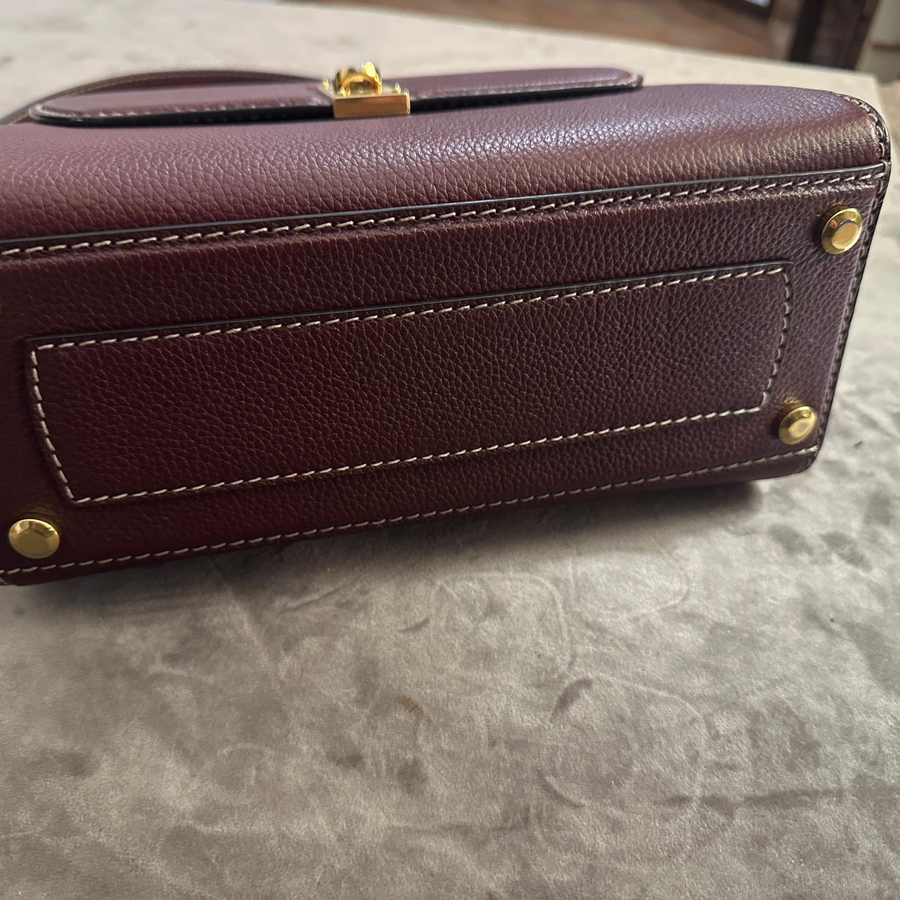 21st Century Burgundy Leather Bag by Ferragamo For Sale 1