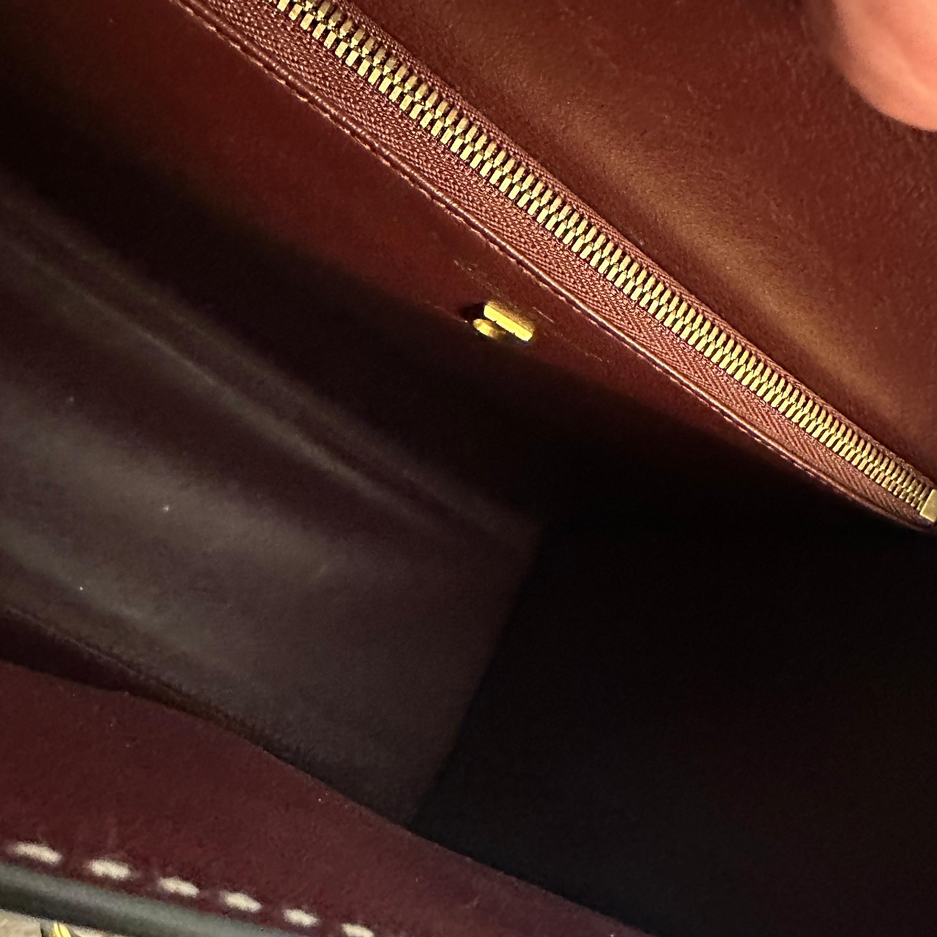 21st Century Burgundy Leather Bag by Ferragamo For Sale 4