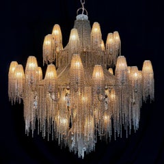 21st Century Burlesque Bronze Chandelier and Crystals by Patrizia Garganti