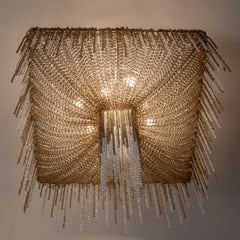 Burlesken-Champagner-Deckenleuchte und Kristalle aus dem 21. Jahrhundert von Patrizia Garganti