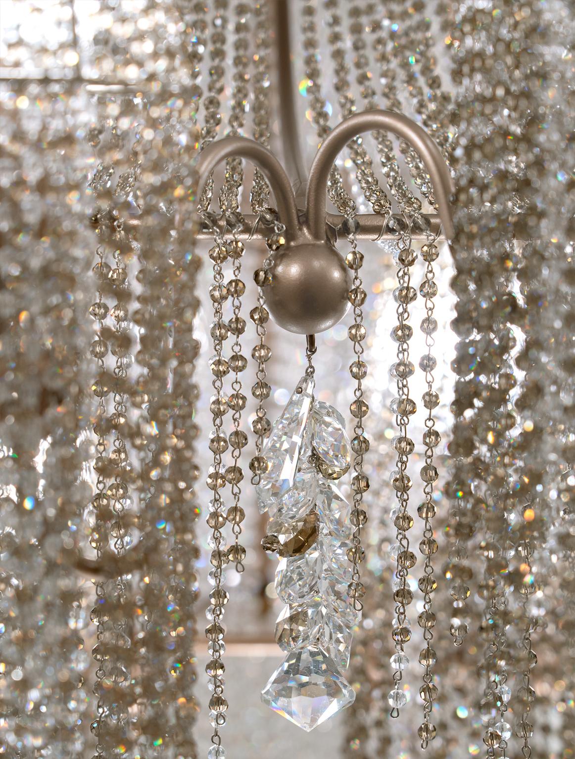 21st Century Burlesque Champagne Chandelier and Crystals by Patrizia Garganti In New Condition For Sale In Sesto Fiorentino, IT
