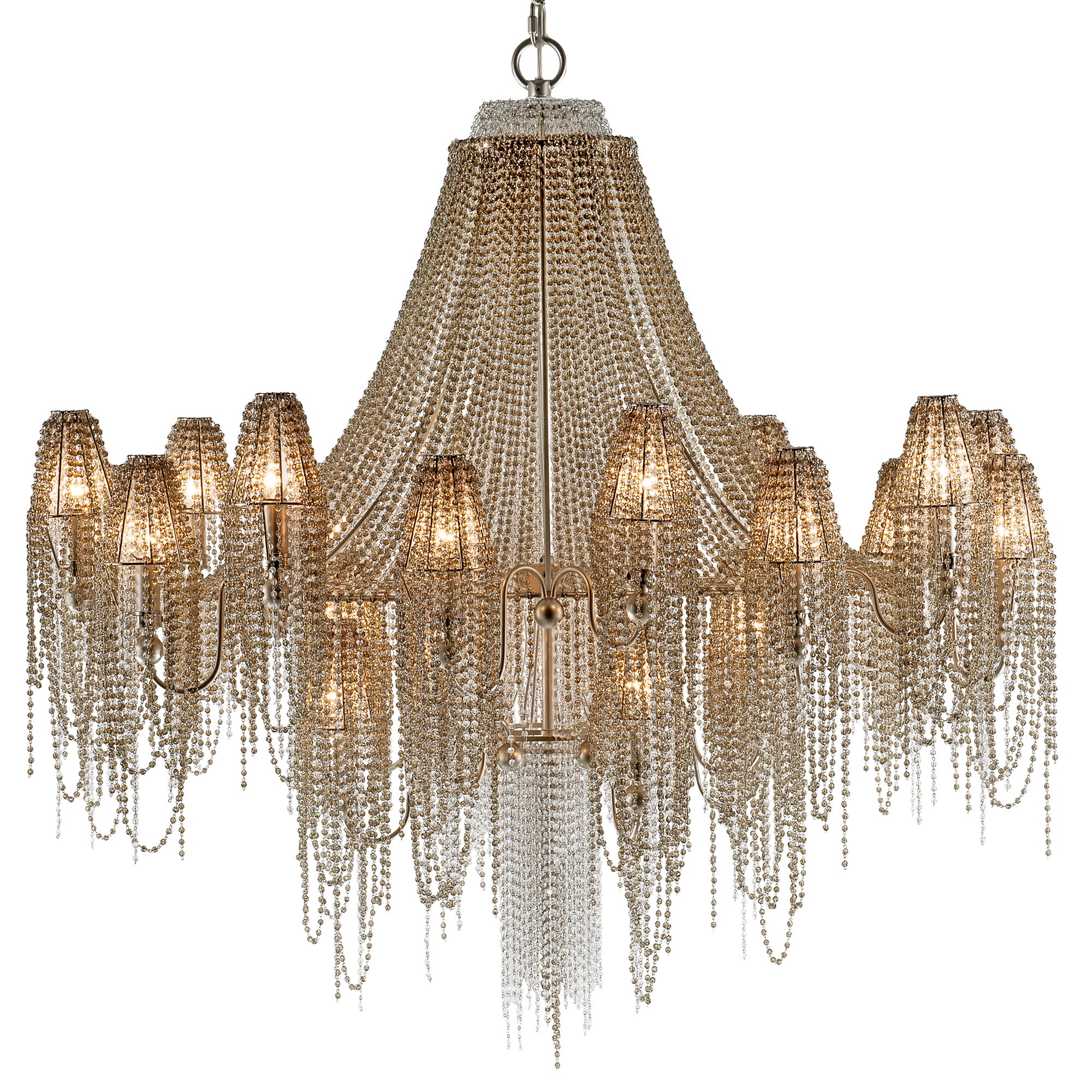21st Century Burlesque Champagne Chandelier and Crystals by Patrizia Garganti
