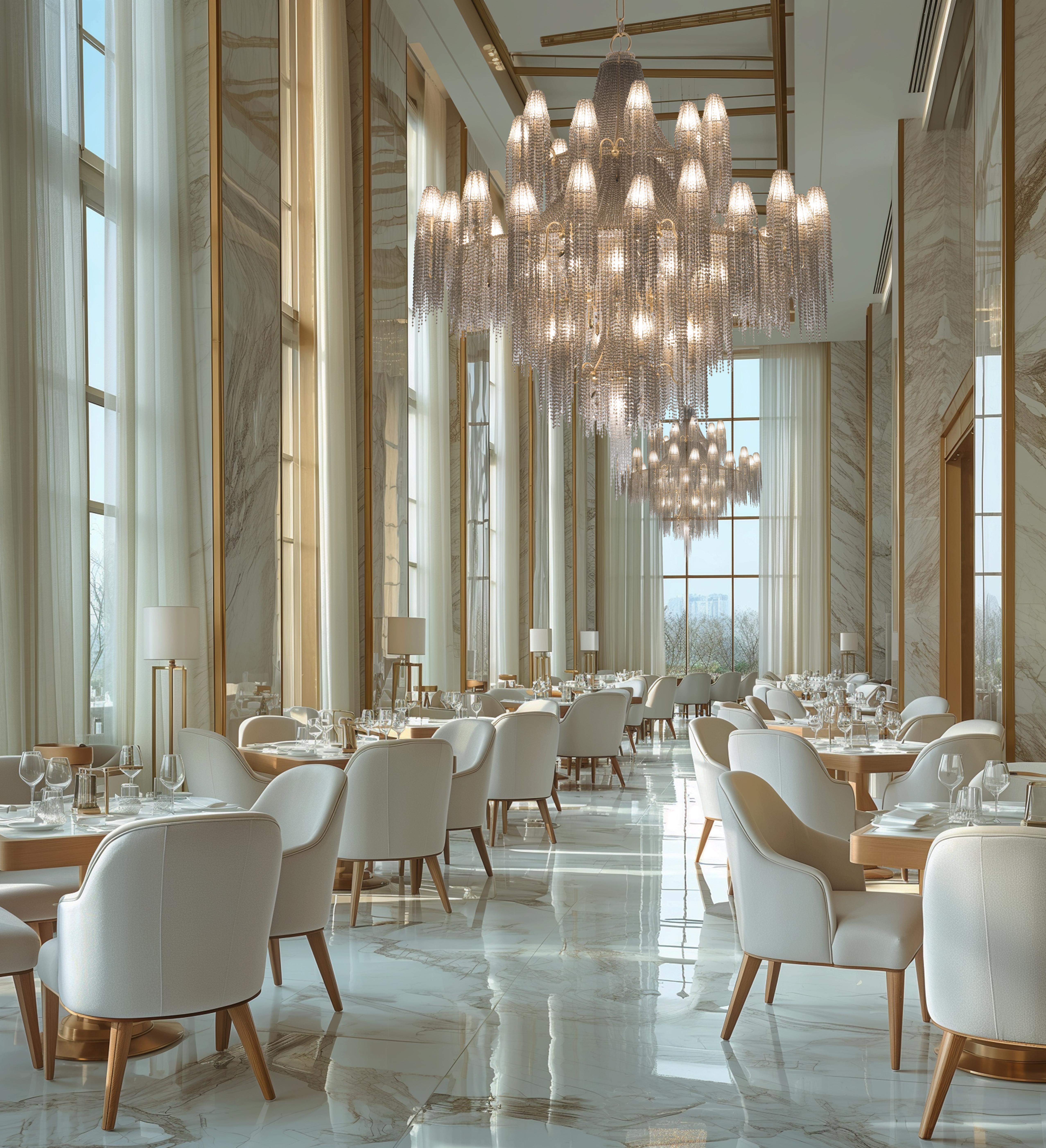 Lampadario Burlesque in foglia d'oro e cristalli del XXI secolo di Patrizia Garganti in vendita 1