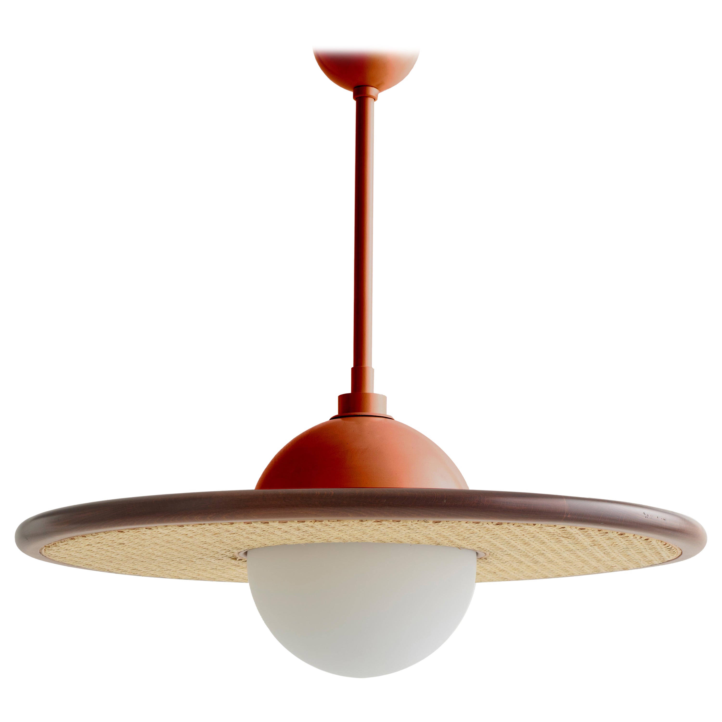Colgante de Cristal Cassini con Caña Naranja Quemado del Siglo XXI