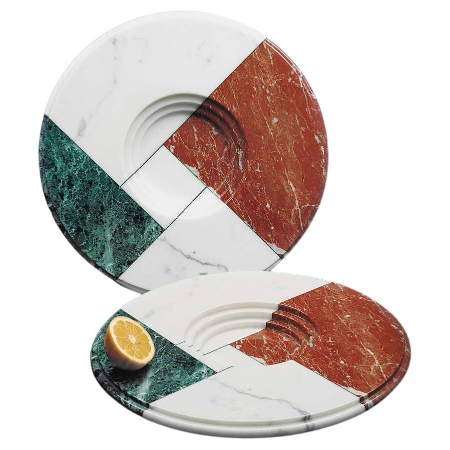 21st Century by A. Natalini "COMMESSO" Polychrome Marble Round Centerpiece For Sale