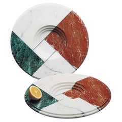 21st Century by A. Natalini "COMMESSO" Polichrome Marble Round Centerpiece