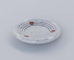 Centro de Mesa Redondo de Mármol Policromado "Piatto" Siglo XXI de A. Natalini