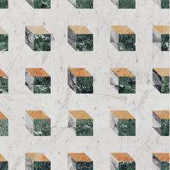 21st Century by A.Branzi Revêtement et sol en marbre modulaire Polichrome italien