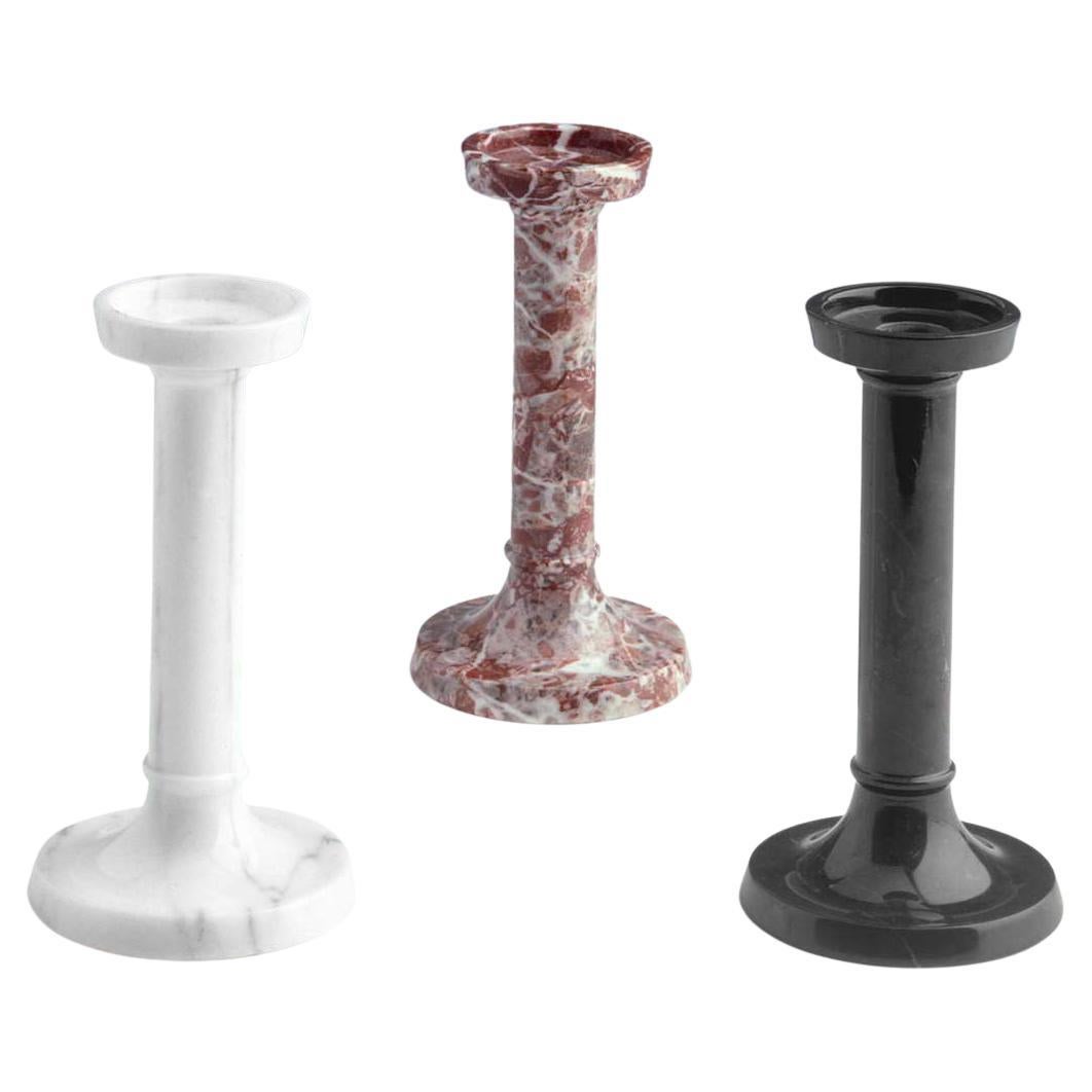 21st Century by Achille Castiglioni "Candeliere" Polychrome Marble Candle Holder For Sale