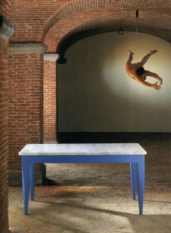 Tisch mit Marmorplatte und Buchenholzstruktur des 21. Jahrhunderts von Arch Adolfo Natalini