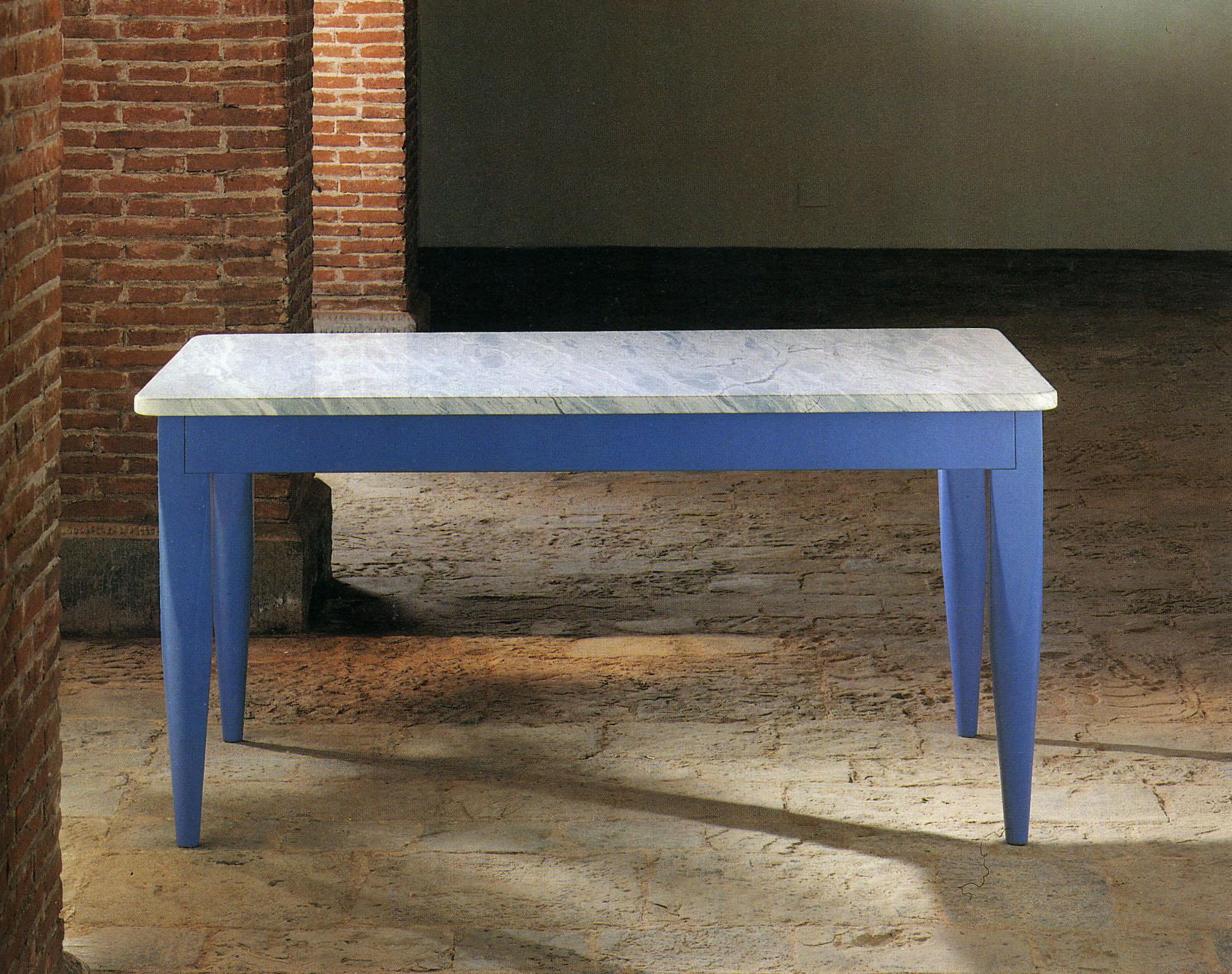 21st Century by Arch Adolfo Natalini Marble Top Table with Beech Wood Structure For Sale