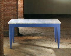 21st Century by Arch Adolfo Natalini Marble Top Table with Beech Wood Structure