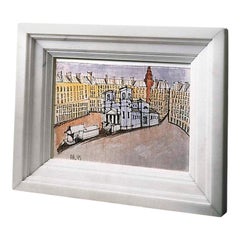 21. Jahrhundert von Arch. Bilderrahmen „ELBA 2“ aus Marmor in weißem Carrara von Aldo Rossi