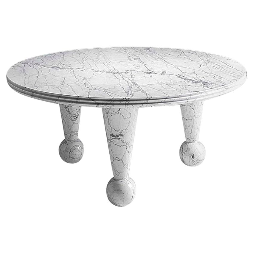 21st Century by Arch. A.Nannetti "TANGO" Round Marble Coffee Table