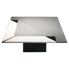 21st Century by Arch. R.LIttel "INTARSIA FOLD" Square Marble Coffee Table