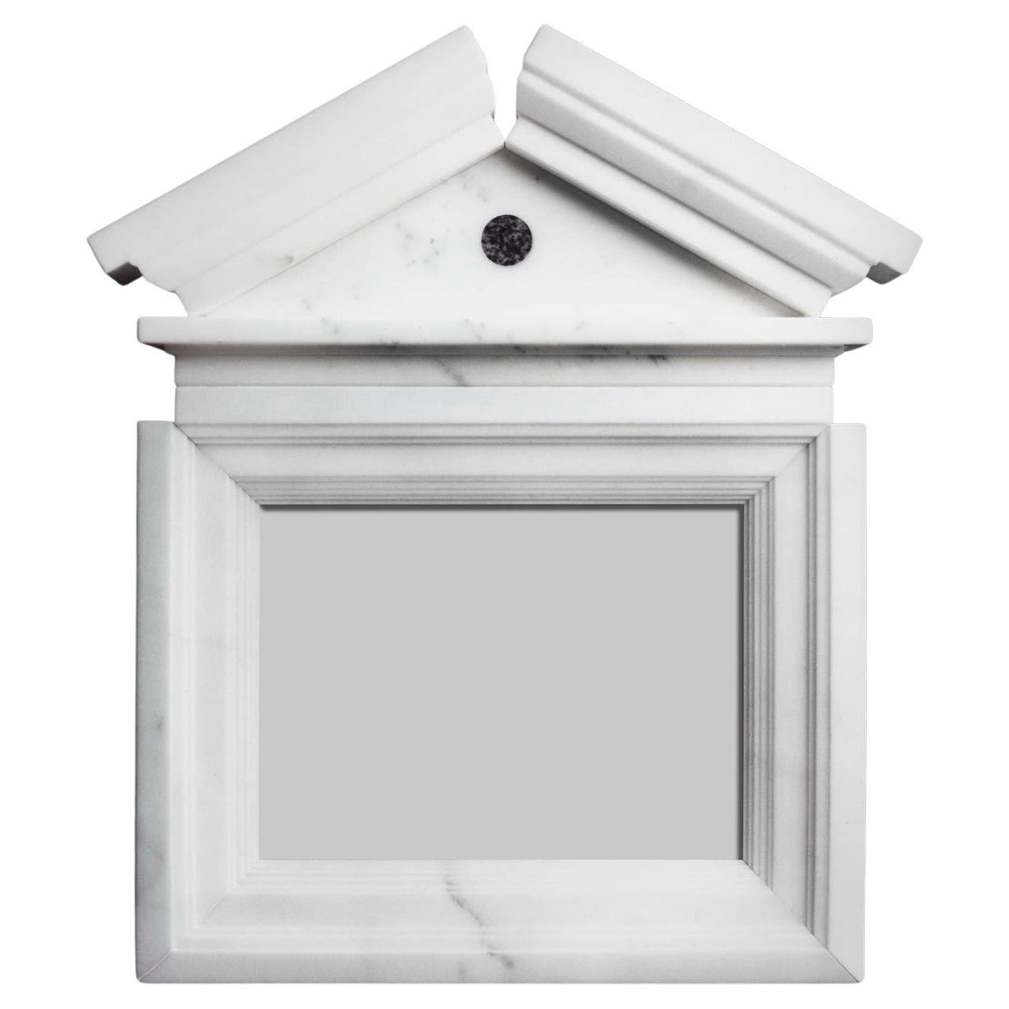21st Century by Arch. Aldo Rossi "ELBA 1" Marble Frame in White Carrara For Sale