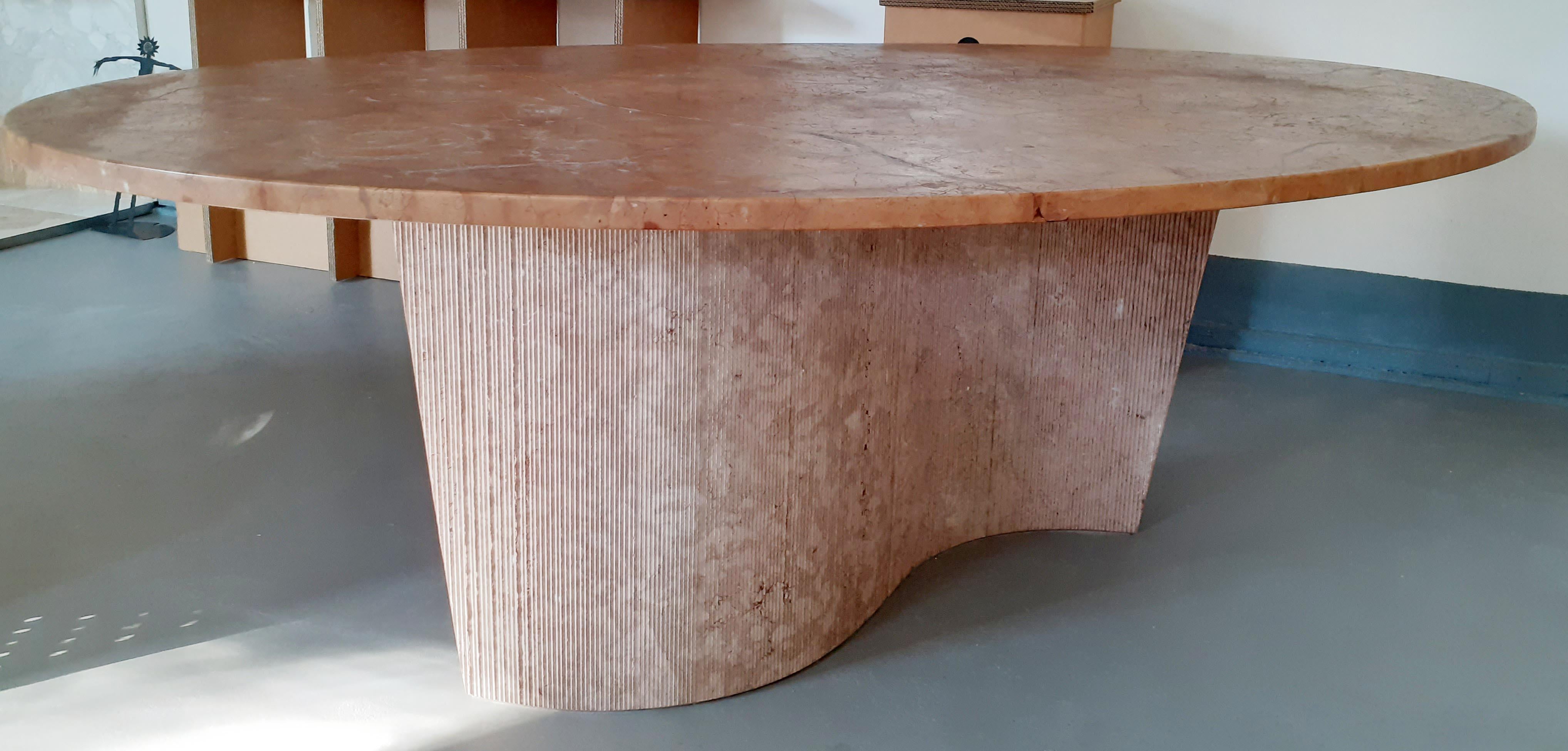 Moderne 21st Century by Arch.Mario Bellini Rosso Verona Marble Table Doppiasvolta en vente