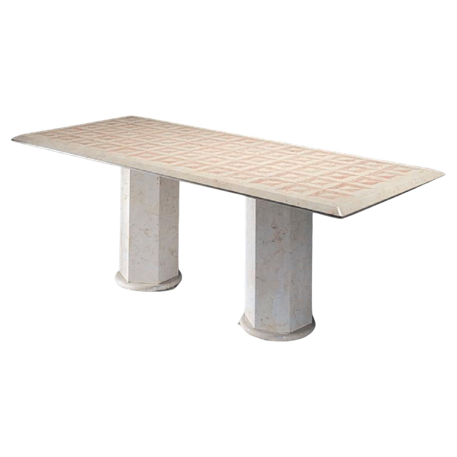 21st Century by Arch. M. De Lucchi "VERONA" Marble Dining Table For Sale