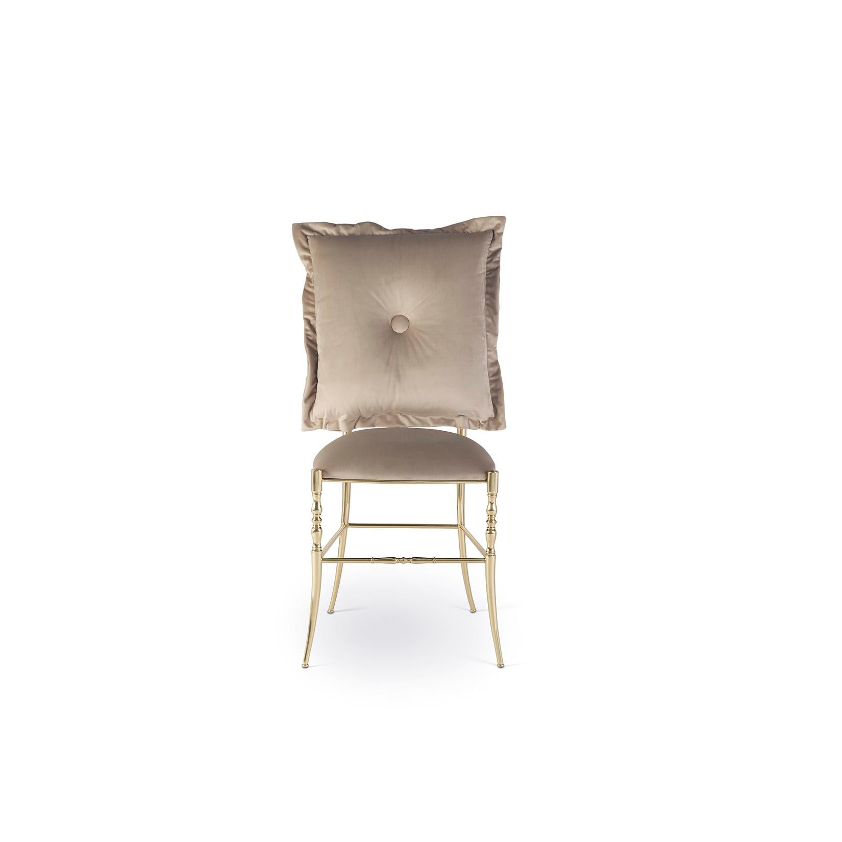 Inspiration:  
The Chiavarina was created in 1807 by a carpenter from Chiavari, Italy. Giuseppe Gaetano Descalzi reformulated some of the French Empire style chairs by simplifying the decorative elements and by emphasizing the structural features.