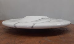 21st Century by A.Natalini Vesuv Marble Centerpiece White Carrara Red Carpazi