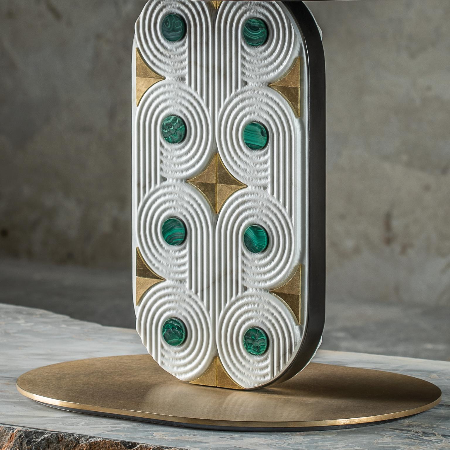 Modern LITHEA / Calafato coffeee table by Elena Salmistraro Coffee Table Marble White For Sale