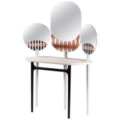 LITHEA/Teodora dressing table by Elena Salmistraro Natural stone white