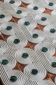 LITHEA/SIkelia by Elena Salmistraro Wall Decor Marble White and Green