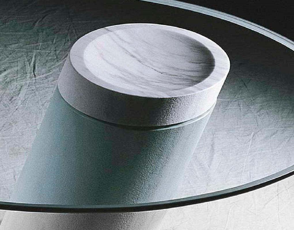 Table ÉOLO du 21e siècle par F. Ficchi, en marbre blanc de Carrare ou marquina noire Neuf - En vente à massa, IT