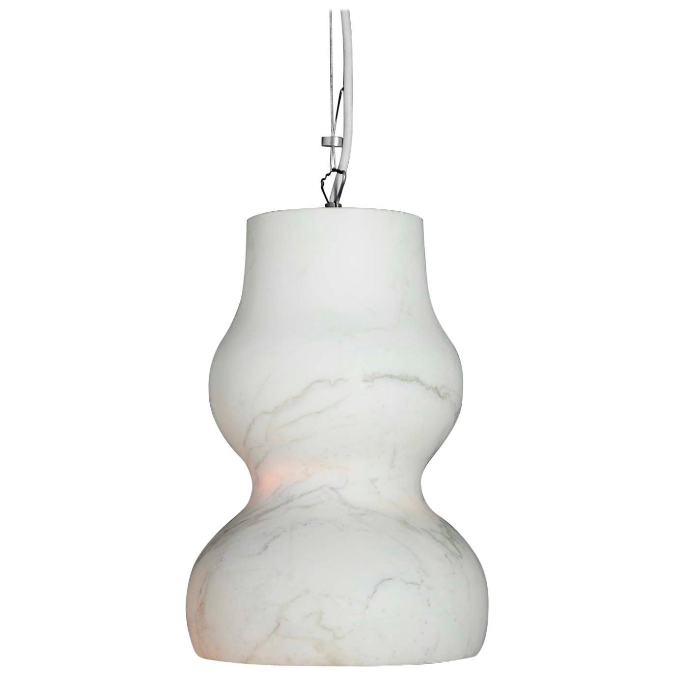 Lampe à suspension Dorchester en marbre Calacatta du 21e siècle par Feix & Merlin