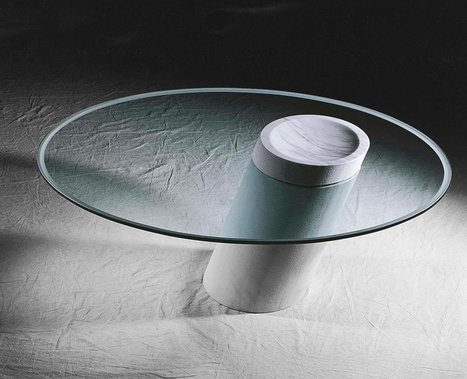 Fait main Table ÉOLO du 21e siècle par F. Ficchi, en marbre blanc de Carrare ou marquina noire en vente