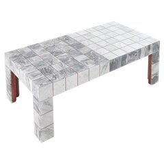 21ème siècle par G. Raboni & M. Montefusco "2SQUARED" Table basse en marbre polychrome